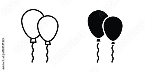Balloons icon vectors set. vector icon for web design