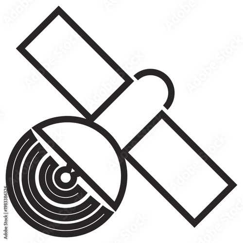 Minimalist black vector icon of an angle grinder power tool for construction and metalworking, isolated on white background. Professional line art illustration for industrial design projects.