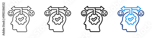Behavior Test Icon Different Style Outline Collection Set.