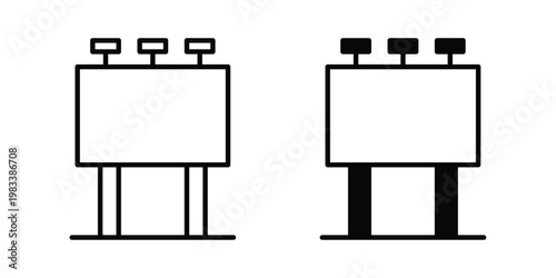 Billboard icon vectors set. vector icon for web design