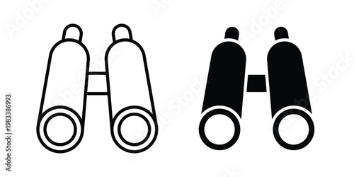 Binoculars icon vectors set. vector icon for web design
