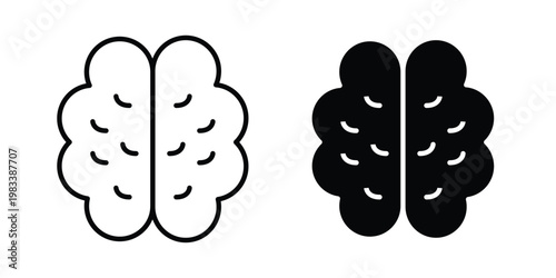 Brain icon vectors set. vector icon for web design