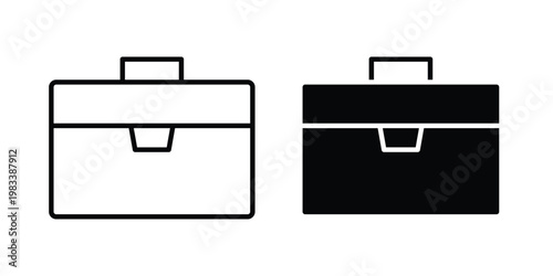 Briefcase icon vectors set. vector icon for web design