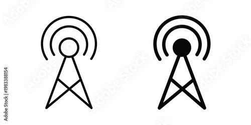 Broadcast icon vectors set. vector icon for web design