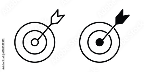 Bulls eye icon vectors set. vector icon for web design