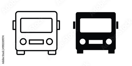 Bus icon vectors set. vector icon for web design