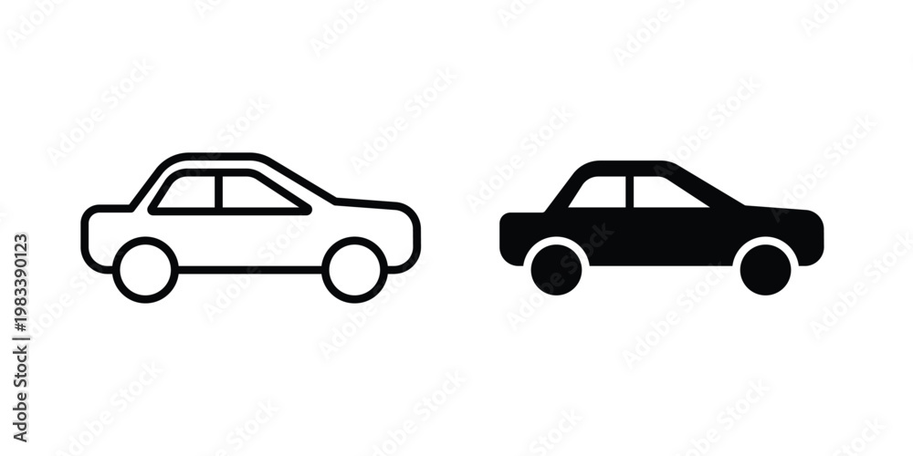 Fototapeta premium Car icon vectors set. vector icon for web design