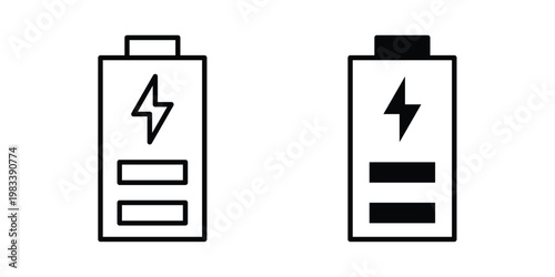Charging battery icon vectors set. vector icon for web design