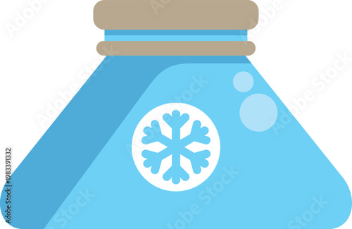 Ice pack compress showing snowflake symbol for acute injury relief