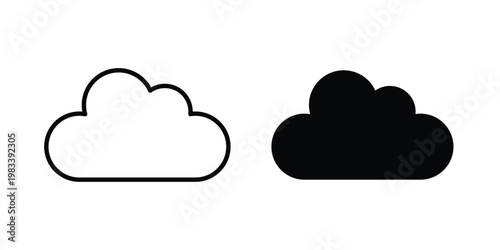 Cloud icon vectors set. vector icon for web design