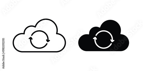 Cloud sync icon vectors set. vector icon for web design