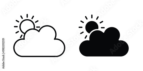 Cloudy Day icon vectors set. vector icon for web design