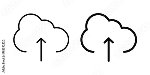 Cloud upload icon vectors set. vector icon for web design