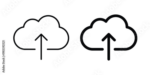 Cloud upload icon vectors set. vector icon for web design