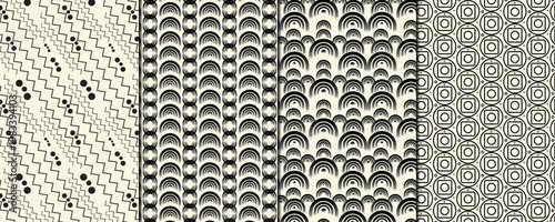 Intricate pattern design vintage repeating arch motif wallpaper and textured backgrounds