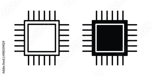 CPU icon vectors set. vector icon for web design