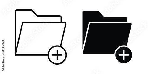 Create folder icon vectors set. vector icon for web design