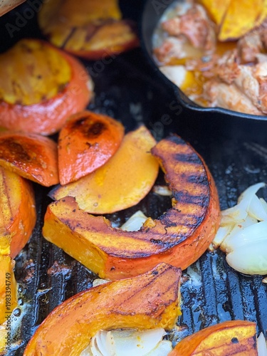 Close-up shot of grilled pu...