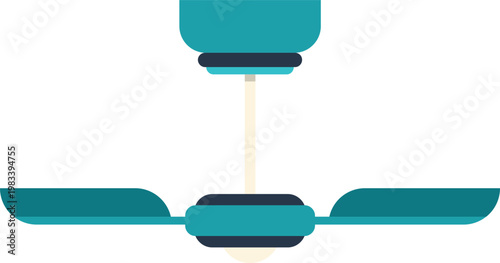 Flat design ceiling fan a house or building appliance