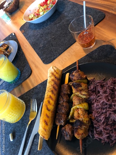 Appealing image of skewers ...