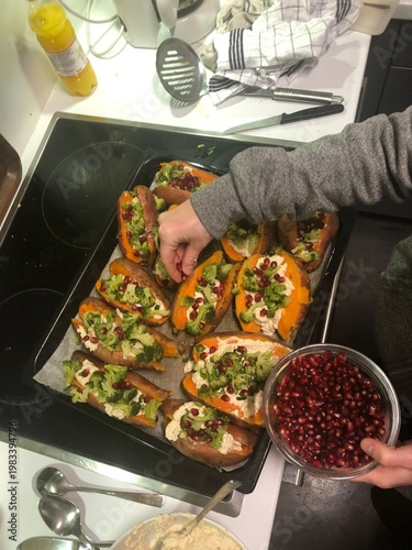 Delicious baked sweet potat...
