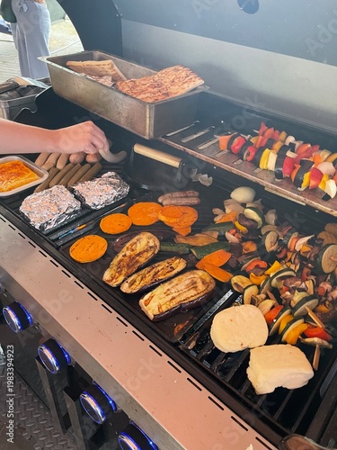 Close-up of a barbecue gril...