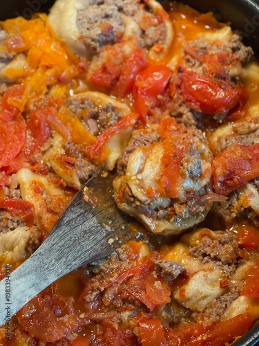 Close-up of stuffed cabbage...