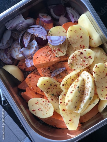 Close-up shot of seasoned r...