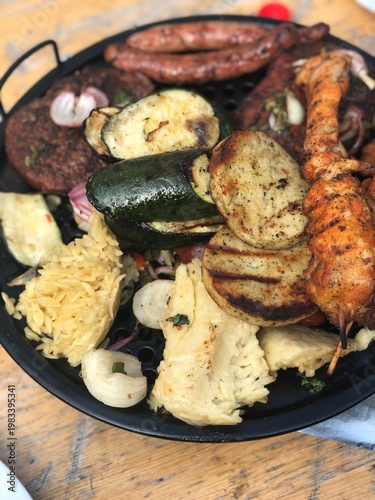 Delicious barbecue platter ...