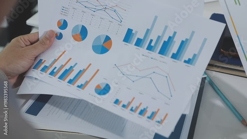 Business data dashboard provide business intelligence analytic for marketing strategy planning brisk with big data set to analyze customer demands and foreseeing business future