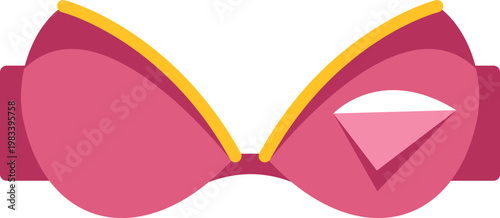 Pink brassiere with intricate design representing women's fashion and intimate apparel