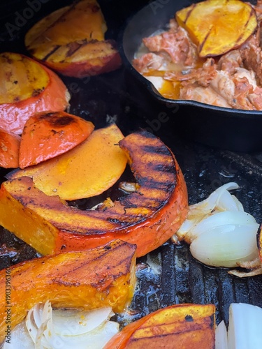 Delicious roasted pumpkin a...
