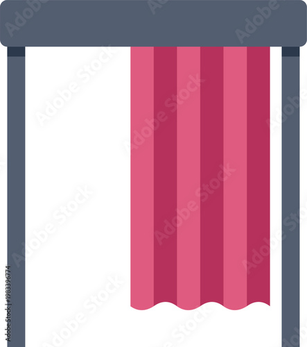 Empty voting booth for private ballot casting during elections