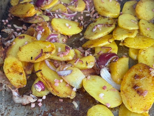 Close-up shot of pan-fried ...