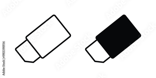 Eraser icon vectors set. vector icon for web design