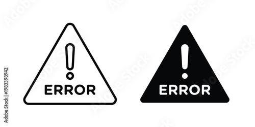 Error icon vectors set. vector icon for web design