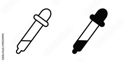 Eye dropper icon vectors set. vector icon for web design