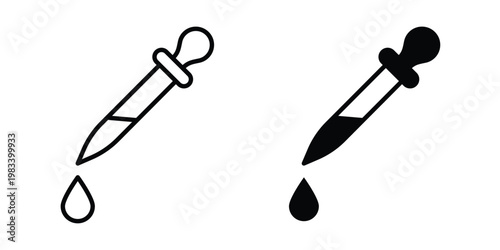 Eye dropper icon vectors set. vector icon for web design