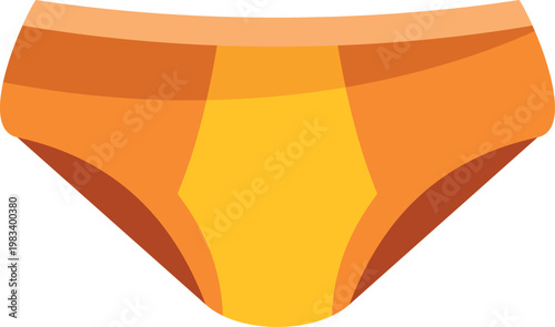 Colorful orange and yellow underwear vector illustration on a clean white background