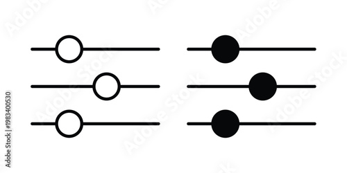 Filter Control icon vectors set. vector icon for web design