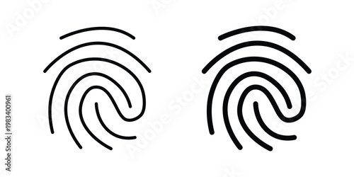 Fingerprint icon vectors set. vector icon for web design