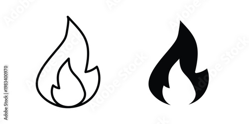 Fire icon vectors set. vector icon for web design