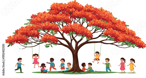 Adobe Illustrator Artwork  flame tree clip art