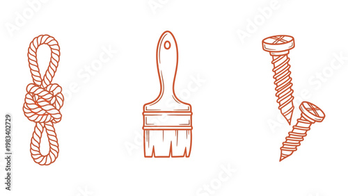 Tools of the Trade: A collection of essential tools, carefully crafted and ready for use, showcases the craftsmanship and resourcefulness.