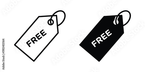 Free tag icon vectors set. vector icon for web design