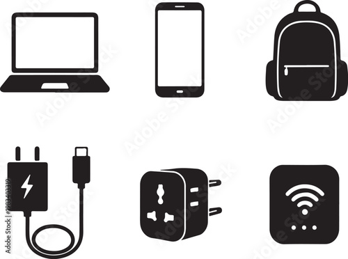 digital nomad kit laptop smartphone backpack charger adapter portable wifi bundle