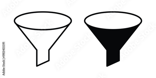 Funnel icon vectors set. vector icon for web design