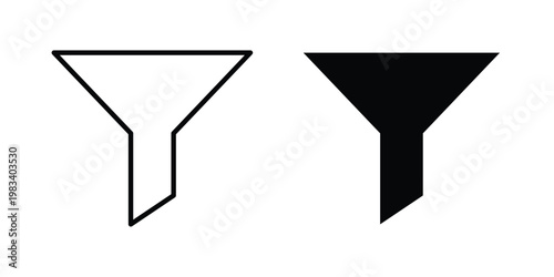 Funnel icon vectors set. vector icon for web design