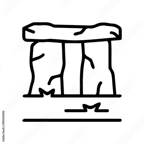 Stonehenge Outline Illustration