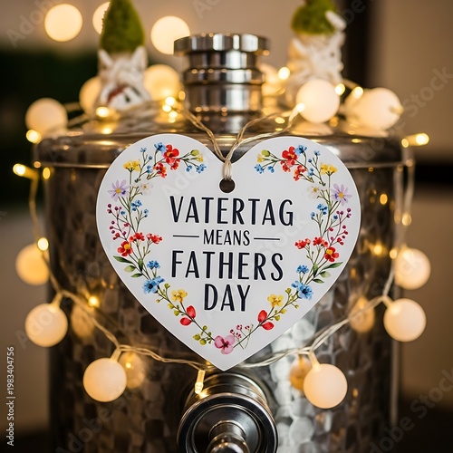 Fathers Day Celebration - A Heartfelt German-American Tribute with Festive Lights.